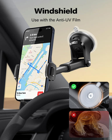 APPS2Car Car Phone Holder Dashboard and Windscreen Mount