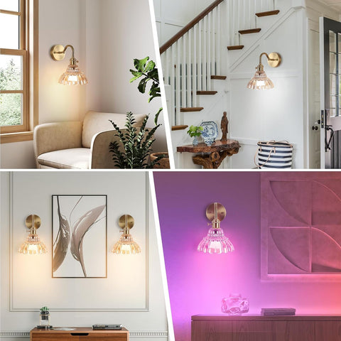 Vintage Battery Operated Wall Lights with Remote