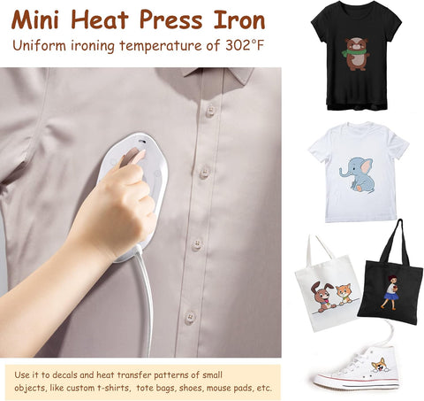 Mini Travel Iron Dual Voltage Ceramic Soleplate
