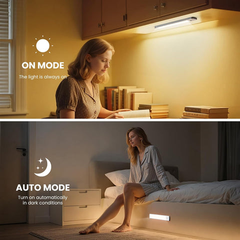 Under Cabinet Kitchen Lights – Rechargeable Motion Sensor LED Lights, Dimmable 4000K Neutral White Wardrobe & Cupboard Lighting - Light Up the Dark Spots You Reach for Every Day