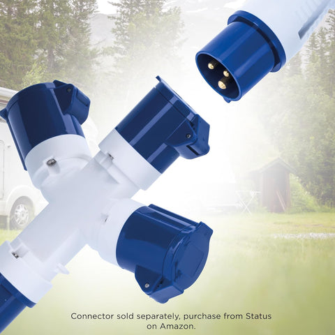 Status 3 Way Splitter Adaptor, 16amp, IP44 Weatherproof – Converts Single Site Socket to 3 Way, Ideal for Camping, Caravans, Motorhomes & Construction Sites (16APT3WS1PK10)