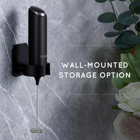 Rechargeable Milk Frother Handheld with USB-C Stand for Coffee & Drinks