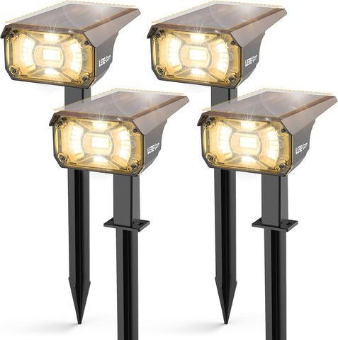 LEREKAM Solar Spot Lights Outdoor Landscape Light, 40 LEDs Solar Landscape Spotlights Outdoor Waterproof Auto On/Off Garden Lights, Outdoor Solar Lights for Yard Palm Tree Driveway Patio Pool