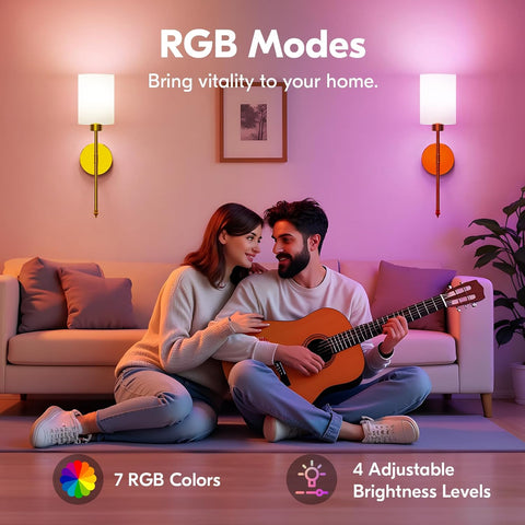 Battery Operated Wall Lights Gold Rechargeable with Remote