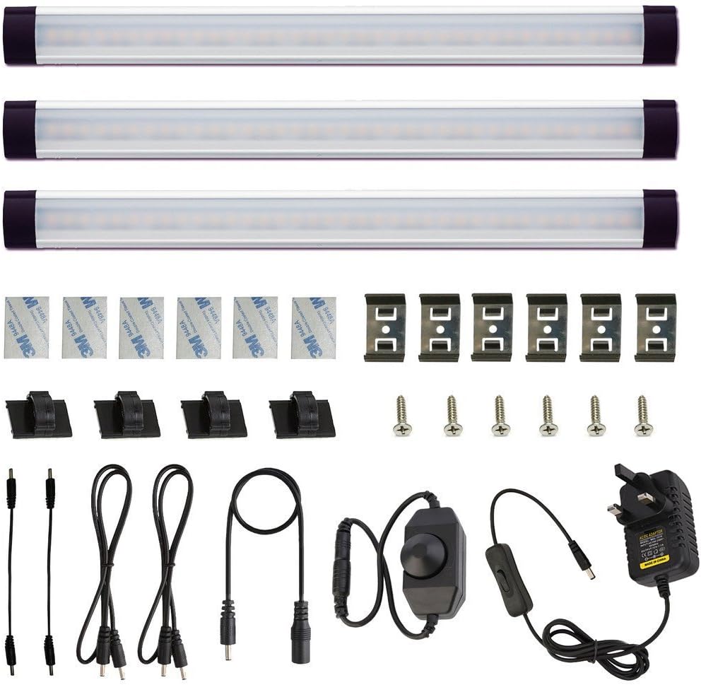 Under cabinet LED puck light kit