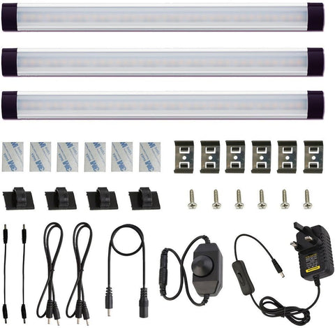 Under cabinet LED puck light kit