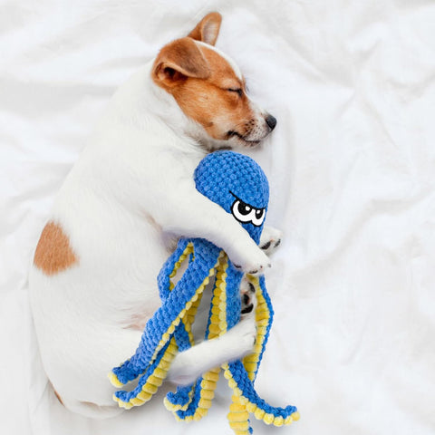 Interactive Dog Toys Octopus – 4 Pack Plush Puzzle Set