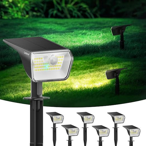 Outdoor LED solar light in warm white mode

