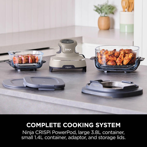 CRISPi 3.8L Portable Air Fryer 4-in-1 | Air Fry, Roast, Keep Warm & Recrisp | Compact Space-Saving Design | 1700W | Stone