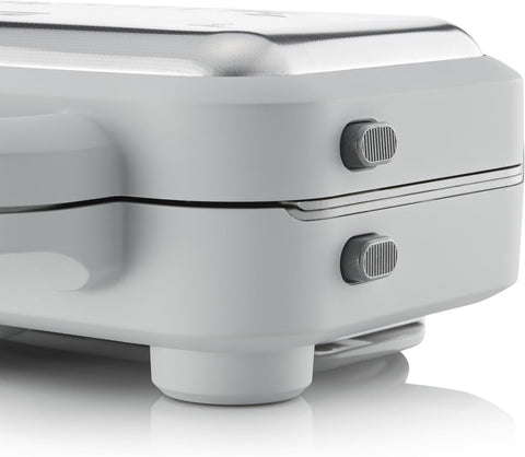 DuraCeramic Deep-Fill Waffle Maker – Non-Stick Easy Clean Waffle Iron with Removable Plates – White & Stainless Steel