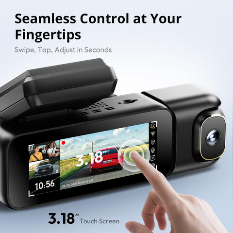 Botslab 3 Channel 4K Dash Cam with GPS and WiFi