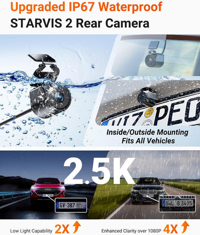 Vantrue N4 Pro S 4K 3 Channel Dash Cam with GPS and WiFi