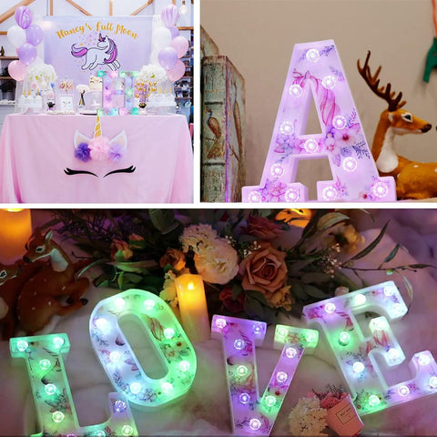 Unicorn LED Light Up Letter Y – 18 Color Changing Sign