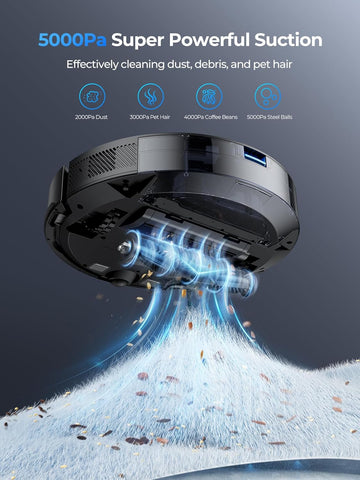 Laresar Robot Vacuum Cleaner with Mop 5000Pa