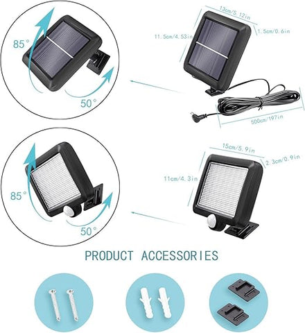 Installation process of the solar light on an exterior wall

