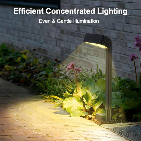 Solar Pathway Lights Outdoor Garden 4 Pack, 15 LED Brighter