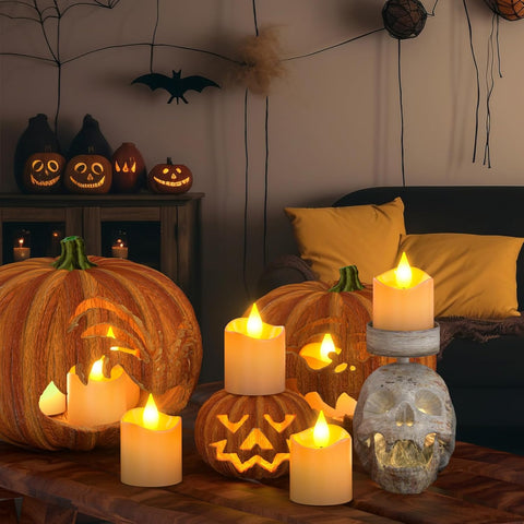 12PCS Rechargeable LED Tea Light Candles with Remote & Timer, Flameless Flickering Electric Tealights with Charging Base for Home & Holiday Décor