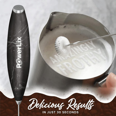 Handheld Milk Frother Whisk - Electric Coffee Foamer with Stand 19000rpm