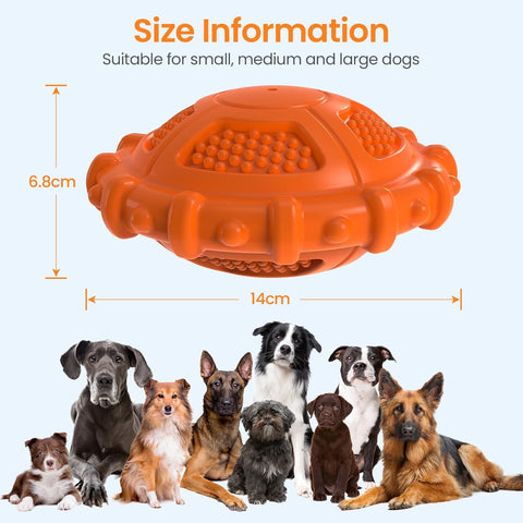 Indestructible Squeaky Dog Chew Toy Orange