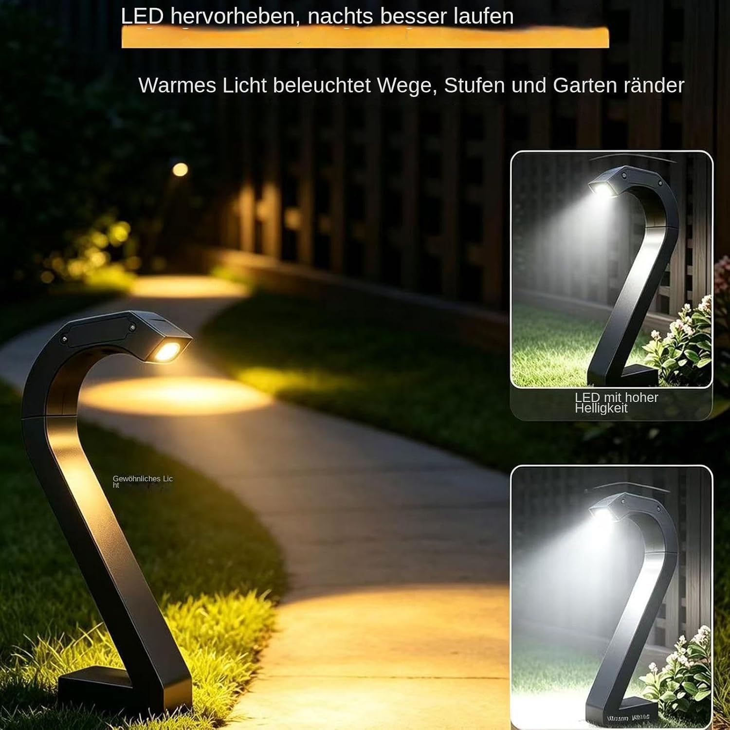 Bright Garden Spotlight, Solar Landscape Stake, Fixture with Dusk Feature