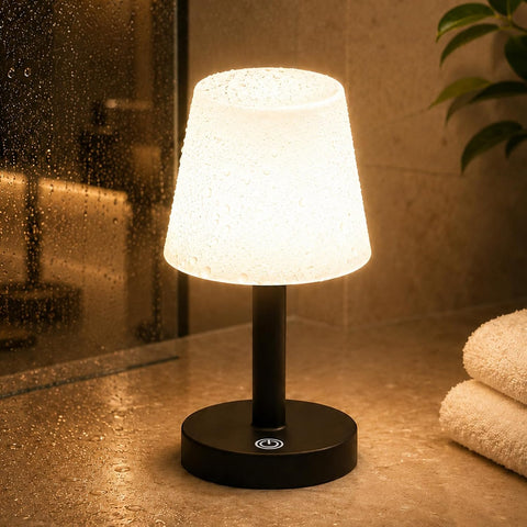 Rechargeable Cordless Table Lamp – IP54 Waterproof Touch Dimmable LED Lamp with 3 Colour Temperatures, 2000mAh Battery & USB-C Charging