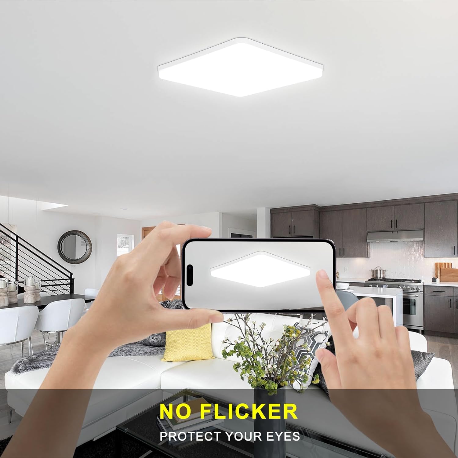 IP44 Waterproof 36W LED Square Ceiling Light Long Lifespan