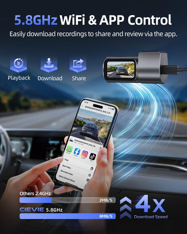 Dash Cam Front 4K Mini with 1.5" IPS Display, 360° Rotation, Grey