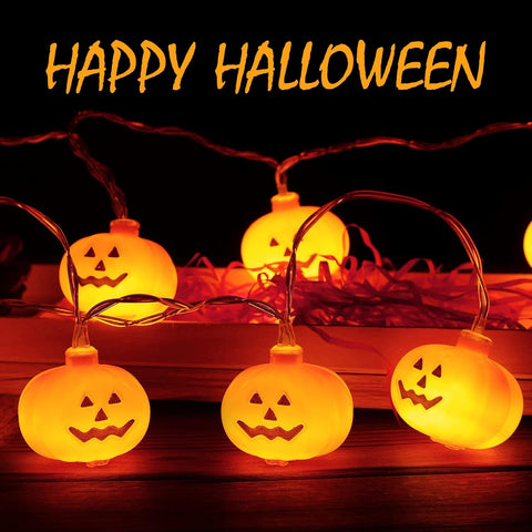 Halloween Pumpkin String Lights 3m 20 LED Indoor Outdoor Decoration
