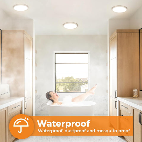 48W Round LED Ceiling Light – Flush Mount Modern Ceiling Lamp for Bedrooms, Living Rooms, Kitchens & Hallways - A warmer way to light the rooms you actually relax in