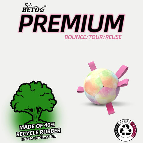 Dog Soccer Ball Toy with Straps for Small and Medium Dogs