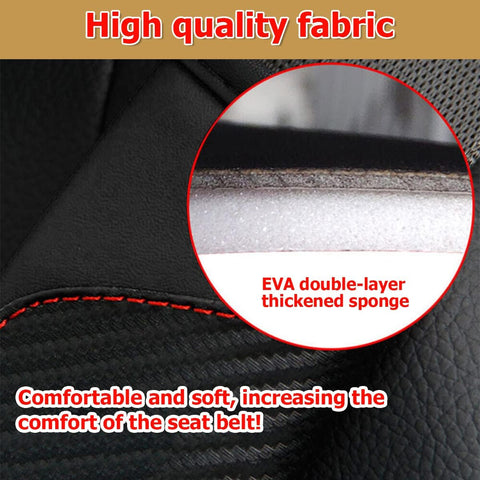 JNNJ 2PCS Carbon Fiber Car Seat Belt Shoulder Covers