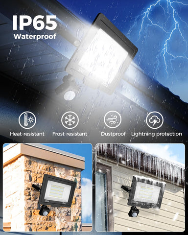 30W LED Motion Sensor Security Light 3000LM Outdoor Floodlight IP65