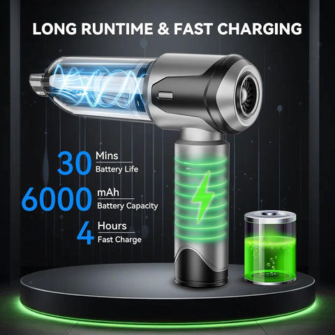 Handheld Vacuum Cleaner 22000Pa Powerful Cordless Silver Mini Vacuum