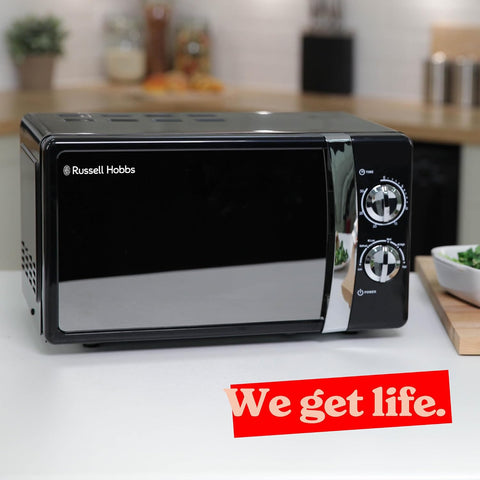 17L 700W Black Solo Microwave with Timer, 5 Power Levels & Defrost