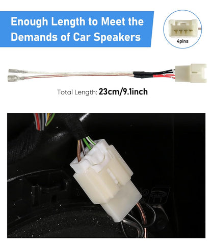 Bangjia Car Door Speaker Wiring Harness for Ford & Mazda 4PCS