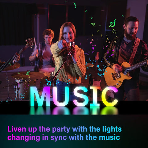 RGB LED Letter Light - USB App Control Night Light I