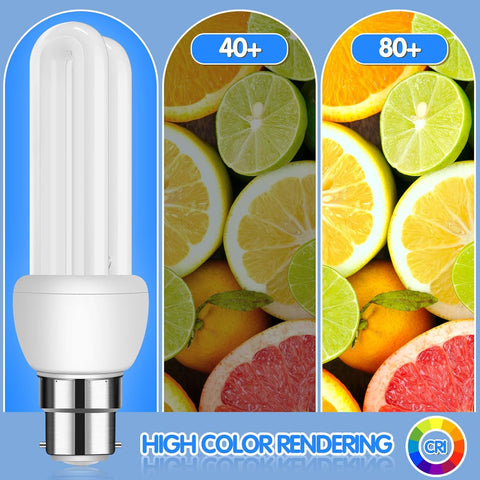 B22 11W CFL Energy Saving Bayonet Light Bulb 3 Pack