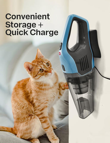 Cordless Handheld Vacuum Cleaner, 8Kpa Powerful Suction Lightweight Portable Mini Vac with 25–30Mins Runtime, Rechargeable Quick Charge Vacuum for Home, Car, Carpet, Pet Hair & Stairs Cleaning
