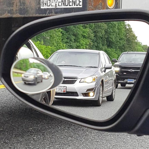 Ampper Oval HD Glass Blind Spot Mirror Pack of 2 – Frameless Adjustable Convex Rear View Mirror for Cars