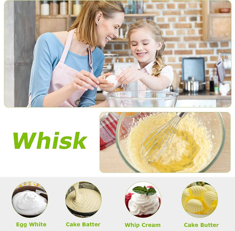 Hand Blender 2-in-1 Stick Blender with Whisk | 1000W Powerful Handheld Blender, 20-Speed + Turbo, Stainless Steel for Smoothies & Soups HB3204