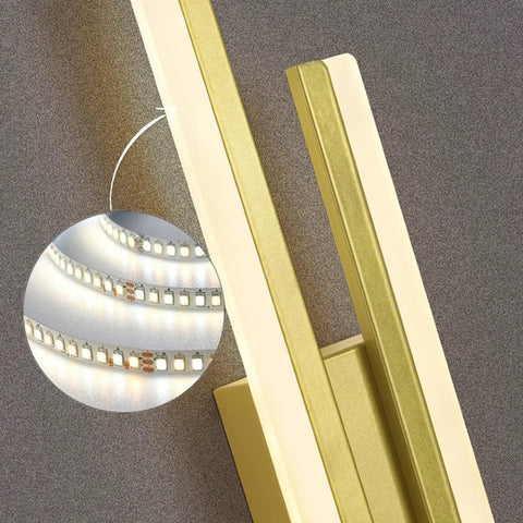 Modern LED Linear Wall Sconce 2 Pack Gold