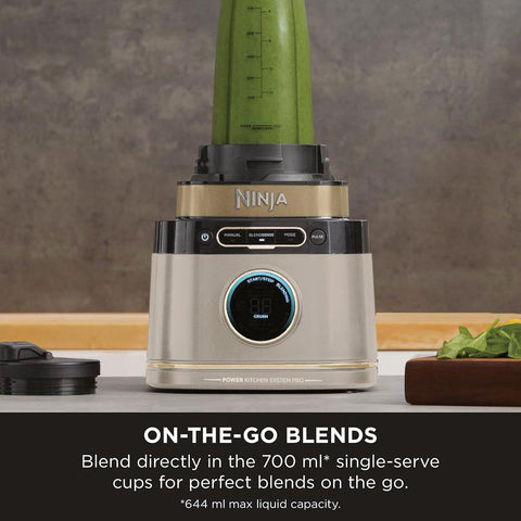 Detect Power Blender & Food Processor Pro – 1200W, Dough Blade, Jug & 2 Single Serve Cups – Stone Gold – TB401UKSTGD
