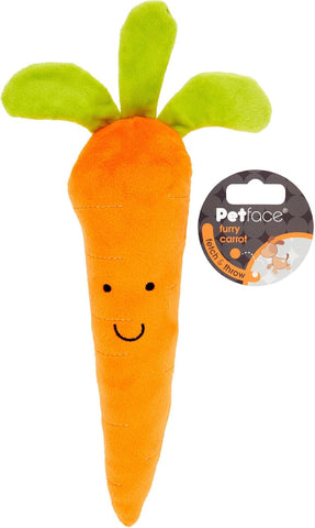 Petface Fluffy Carrot Dog Toy