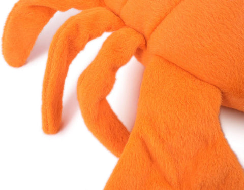Petface Seriously Strong Plush & Rubber Lobster Dog Toy, Orange