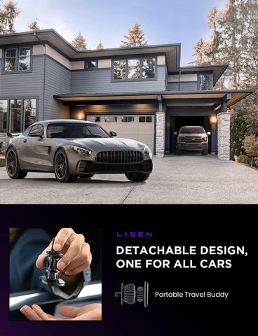 LISEN Magnetic Car Phone Holder, Ultra Strong Air Vent Mount Compatible with iPhone 16/15/14/13/12 & Galaxy