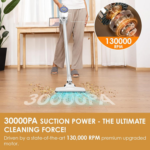VersLife 6-in-1 Cordless Vacuum Cleaner | 30Kpa Powerful Suction | 35 Mins Runtime | Lightweight Handheld Stick Vacuum for Home & Hard Floors