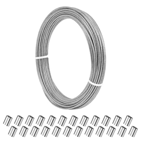 2mm Stainless Steel Catenary Support Wire for Festoon Lights – 10m, 20m & 30m PVC Coated Hanging Cable for Gardens, Patios & Pergolas
