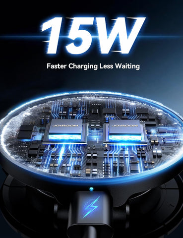 JOYROOM 15W Magsafe Car Charger – All-Metal Foldable Dashboard Mount