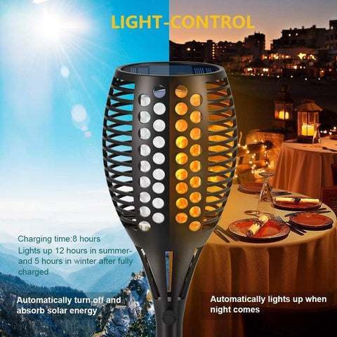 Aityvert Flickering Flame Solar Torch Lights Outdoor, 43" Tall, 8 Pack