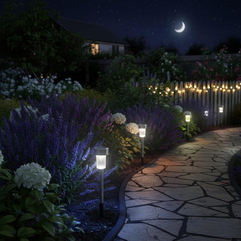 Carbeth Plants Stainless Steel Solar Garden Lights - Set of 5